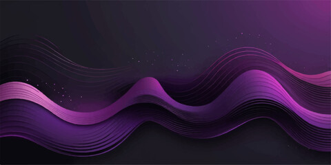 Abstract purple background with light wave lines design and a subtle blue curve pattern for a violet flow art backdrop