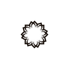 Flower, decoration, figure geometric symbol simple logo vector