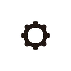 Gear, tool icon geometric symbol simple logo vector