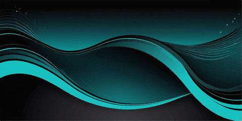 Dynamic abstract blue wave design vector illustration with flowing lines and artistic light