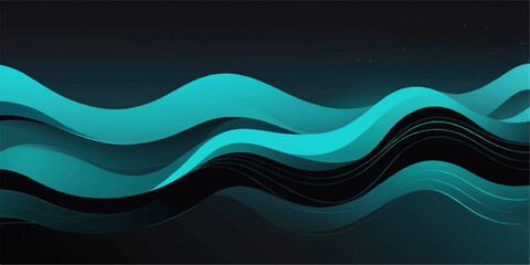 Abstract blue wave vector illustration design for a modern backdrop or web banner