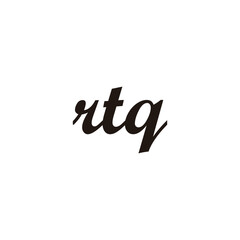 Letter rtq connect geometric symbol simple logo vector