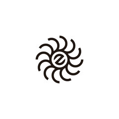 Letter z in circle, technology geometric symbol simple logo vector