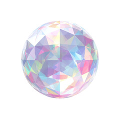 Irridescent sphere with polygonal facets