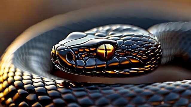 close up of a python snake