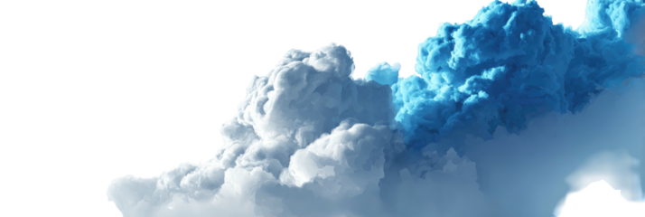 Abstract cloud formation of white and light blue