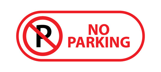 no parking sign information vector	