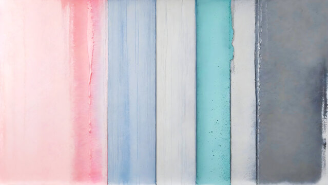 Abstract pastel pink and blue color paint with pastel gray background. Fluid composition with copy space. Minimal natural luxury.