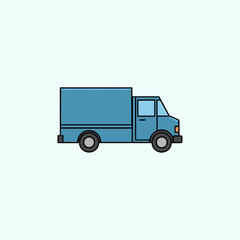 Delivery truck icon logo flat vector design