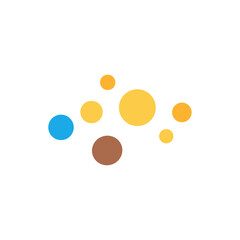 Bubbles icon logo flat vector design