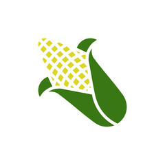 Corn icon logo flat vector design