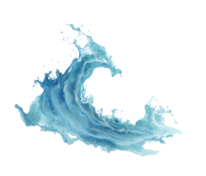 Abstract swirling water splash