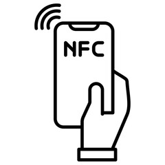Nfc Payment Outline Icon