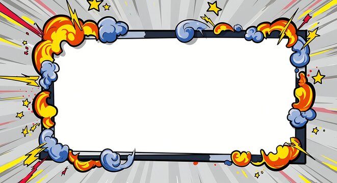 Empty comic book panel background