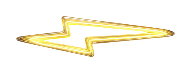 Golden lightning bolt graphic