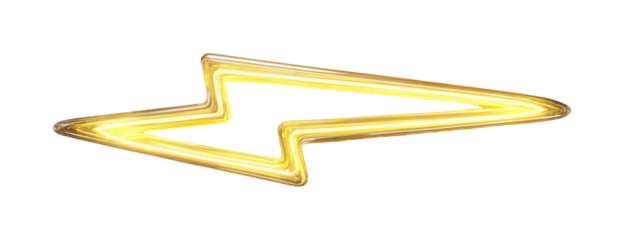 Golden lightning bolt graphic