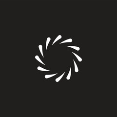 Splashes, rounded, 3d geometric symbol simple logo vector