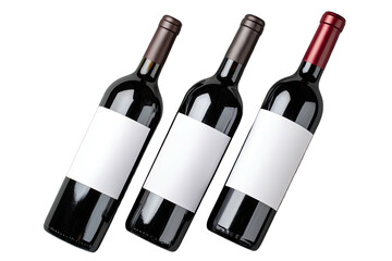 Three wine bottles with blank labels (4)
