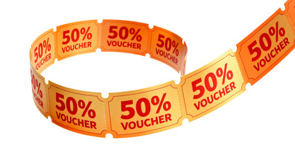 Voucher Stream Discount Coupon Roll