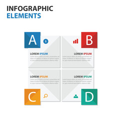 Modern infographic elements with four quadrants labeled a b c and d for presentation and data visualization