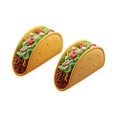 Two cartoon tacos