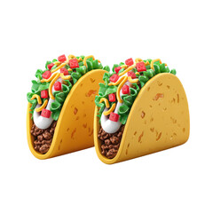 Two tacos, side by side, with fillings