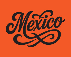 Mexico retro typography vector
