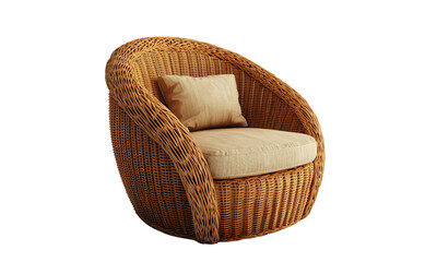 Cozy outdoor lounge chair garden furniture natural wicker relaxing comfortable design