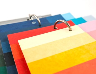 Colorful swatches of paper, stacked