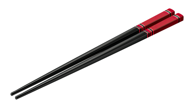 Pair of red-handled black chopsticks (1) - Powered by Adobe
