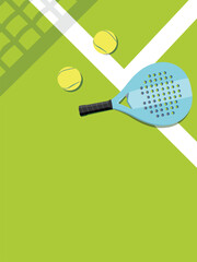Classy vector editable paddle tennis poster for any graphic background