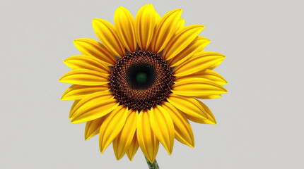 Obraz premium Bright Yellow Sunflower Floral Illustration