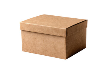 Closed light brown cardboard box