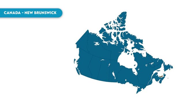 Prince Edward Island Map Video, Canada map, Political Map of Canada, national flag and borders, perfect for presentations, travel, education, geography, and global studies.