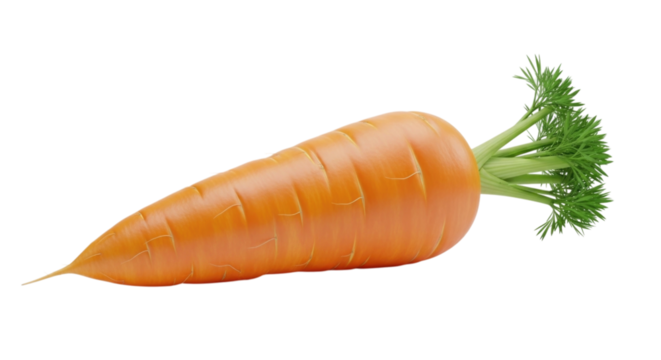 Carrot isolated on white background with clipping path cutout transparent png