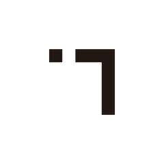 Number 7 dot square geometric symbol simple logo vector