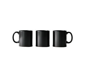 Three black mugs arranged in a row (1)