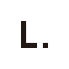 Letter L dot geometric symbol simple logo vector