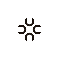 Arrow, pointers geometric symbol simple logo vector