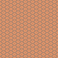 Floral pattern background in beaver and tangerine colors