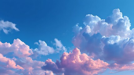 Blue gradient sky background with soft subtle clouds and wide blank space, perfect for inspirational quote layout, branding design, advertising banner, motivational or creative concepts.