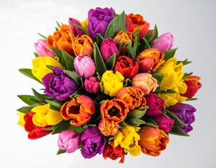 Colorful tulip bouquet