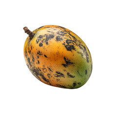 Png of a whole ripe mango isolated on transparent background, showcasing its vibrant colors and unique texture