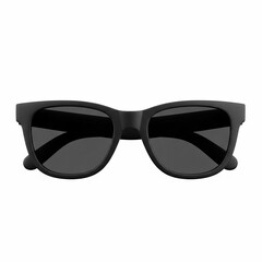 Fototapeta premium Classic Black Sunglasses with Dark Lenses on a White Background.