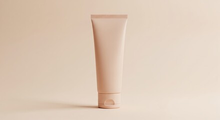 Beige Tube Packaging Mockup Product.