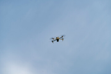 Drone flying in the air