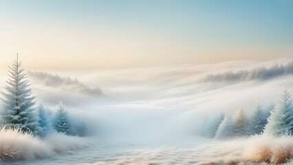 winter landscape in the mountains