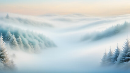 winter landscape in the mountains
