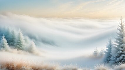 winter landscape in the mountains