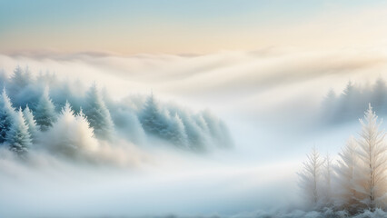 winter landscape in the mountains